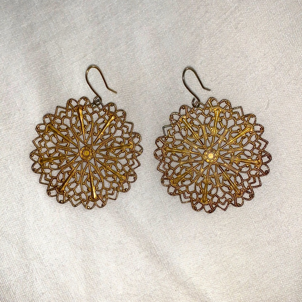 Vintage gold earrings